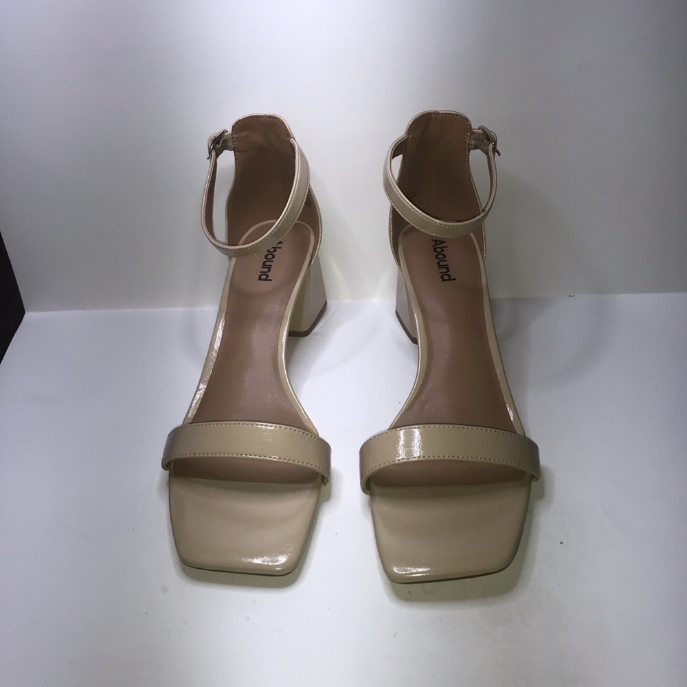 Abound Neutral Patent Ankle-Strap Block Heels